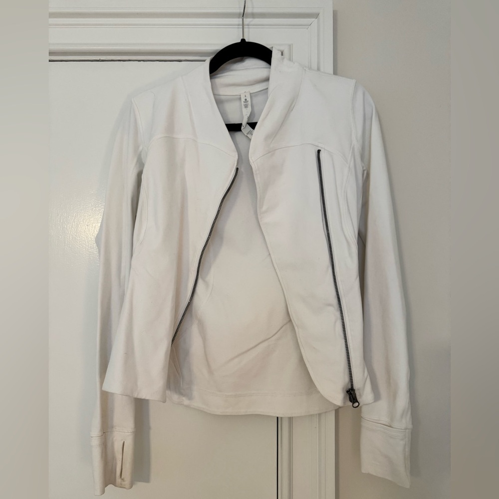 Off-white Lululemon zip up jacket size 6